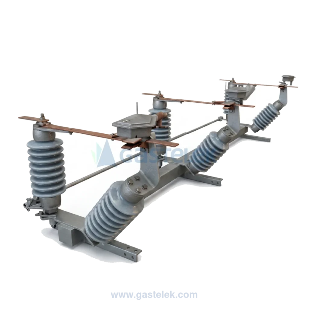 Cuchilla tripolar 25 kV tipo Alduti, Op. Pertiga IUSA